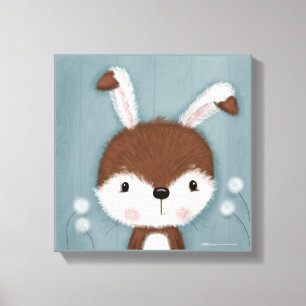Impressão Em Tela Woodland Bunny Portrait