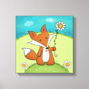 Impressão Em Tela Woodland Fox Little Love para Você
