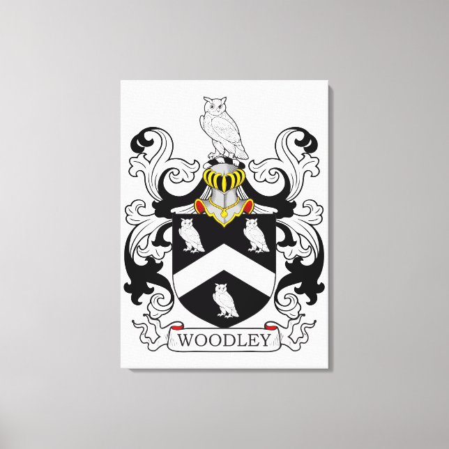 Impressão Em Tela Woodley Family Crest (Frente)