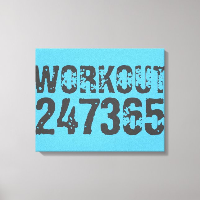 Impressão Em Tela Worn out and scratched text Workout 247365 blue (Frente)