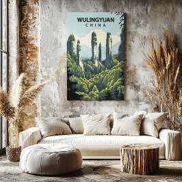 Impressão em Tela Wulingyuan China Arte de Poster