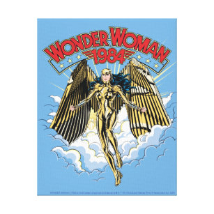 Impressão Em Tela WW84   Retro Comic Gold Armor Wonder Woman