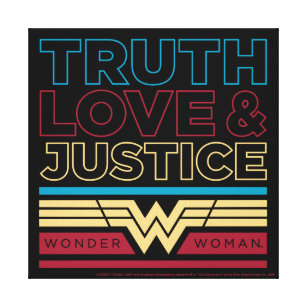 Impressão Em Tela WW84   Truth Love & Justice Pattern
