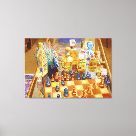 Impressão Em Tela Xadrez e Tequila