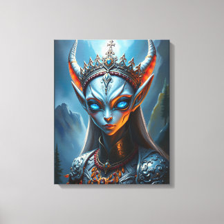 Impressão Em Tela Xylanthia the Horned Oracle - Epic Elven Fantasy