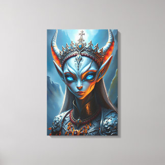 Impressão Em Tela Xylanthia the Horned Oracle - Epic Elven Fantasy