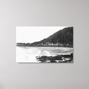 Impressão Em Tela Yachats, opinião da cidade de Oregon e fotografia