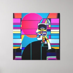 Impressão Em Tela YB1 - Ken Gage Arte de Capa de Álbum New Wave