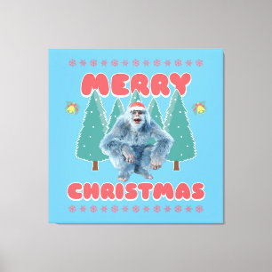 Impressão Em Tela Yeti Engraçado - Feliz Natal