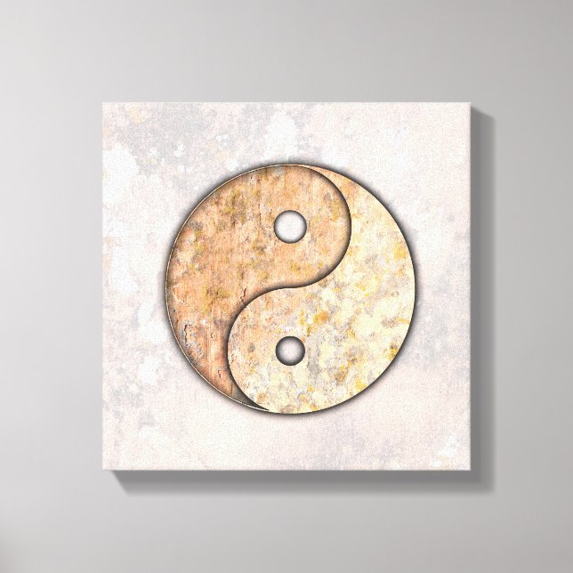 Impressão Em Tela Yin Yang Rock Art Talking Canyons, Novo México (Frente)