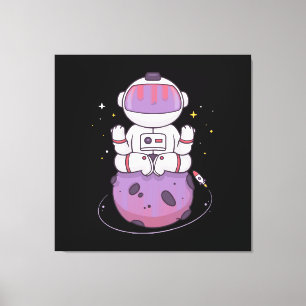 Impressão Em Tela Yoga Espacial 