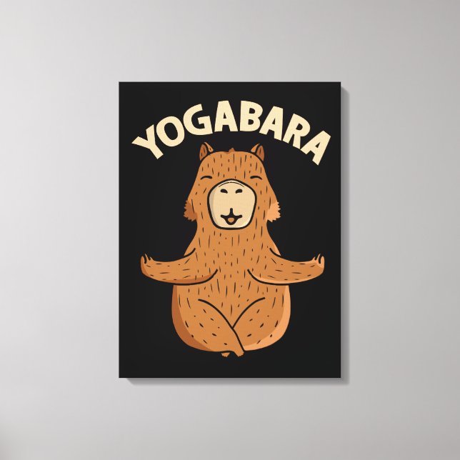 Impressão Em Tela Yoga Lover Gift Women Capybara Meditation Yoga (Frente)