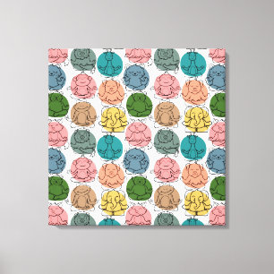 Impressão Em Tela Yoga poses pattern   Yoga seamless pattern 9