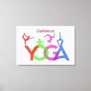 Impressão Em Tela Yoga Possui Silhouettes Thunder_Cove