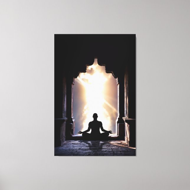 Impressão Em Tela Yogi na meditação de cheio: energia yoga chakra (Frente)