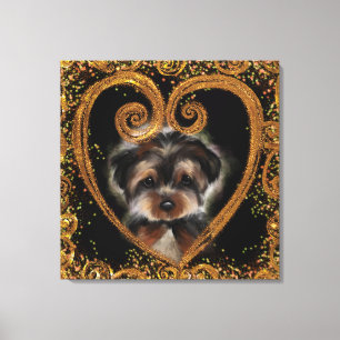 Impressão Em Tela Yorkie Poo