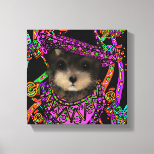 Impressão Em Tela Yorkie Poo