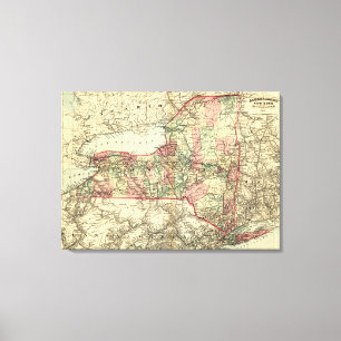 Impressão Em Tela YorkPanoramic novo MapNew York