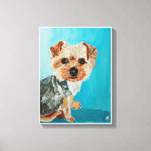 Impressão Em Tela Yorkshire Terrier Painting por Alfred Fox