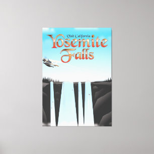 Impressão Em Tela Yosemite Falls California poster de viagens