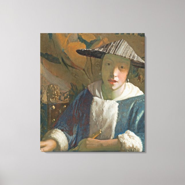 Impressão Em Tela Young Girl with a Flute, c.1665-70 (Frente)