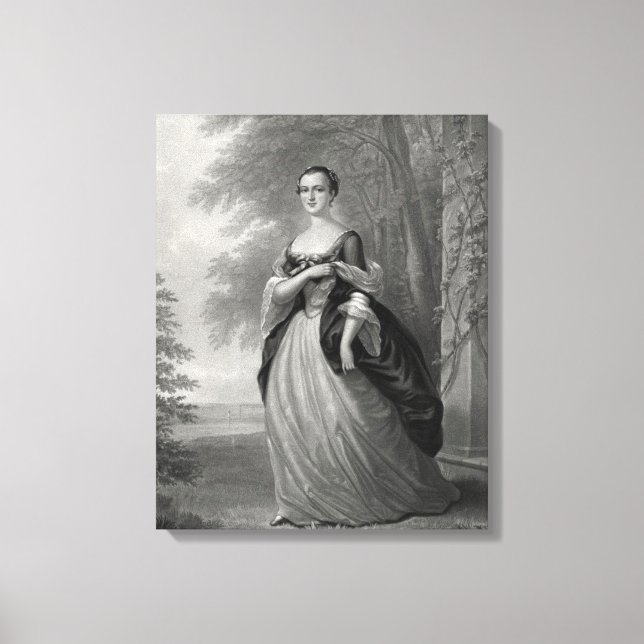 Impressão Em Tela Young Martha Washington 1863 (Frente)