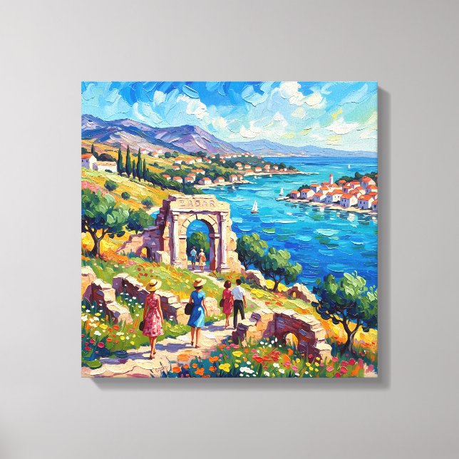 Impressão Em Tela Zadar Croatia Coastal Landscape Wall Decor (Frente)