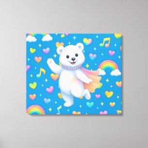 Impressão Em Tela Zarah a Ursa Polar Dançarina