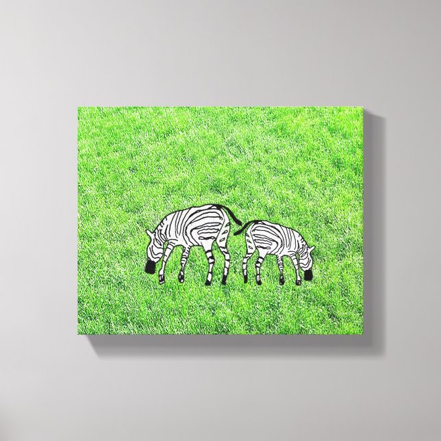 Impressão Em Tela Zebras quenias felizes e bonitas (Frente)