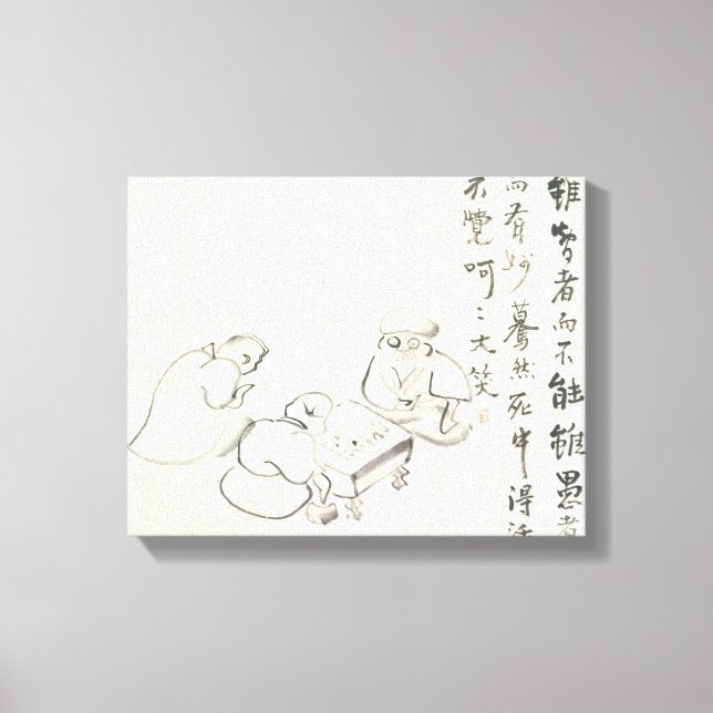 Impressão Em Tela Zen Classics - Gibon Sengai - Goose & Heron (Frente)