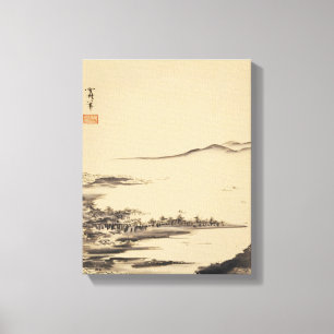 Impressão Em Tela Zen Classics - Sesshu - Paisagem do outono
