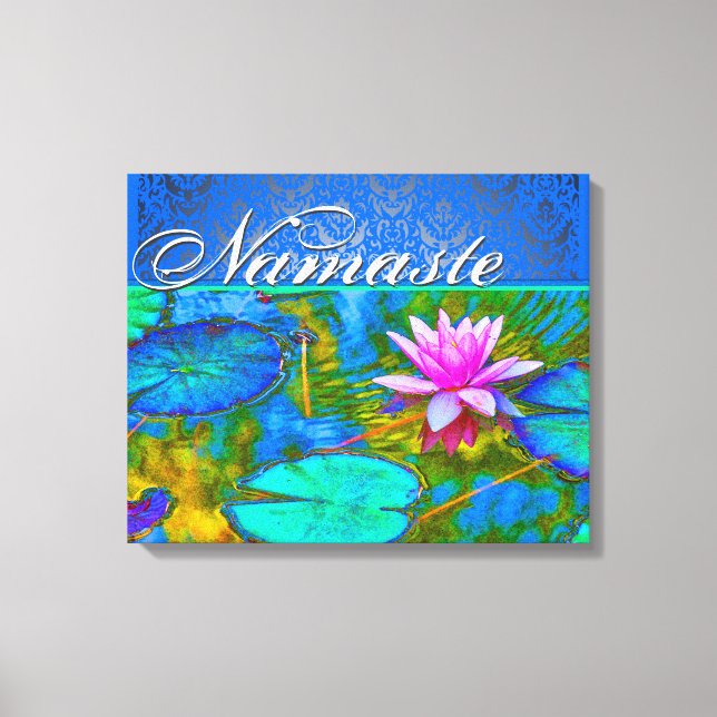 Impressão Em Tela Zen Lotus Yoga é Elegante Damask (Frente)