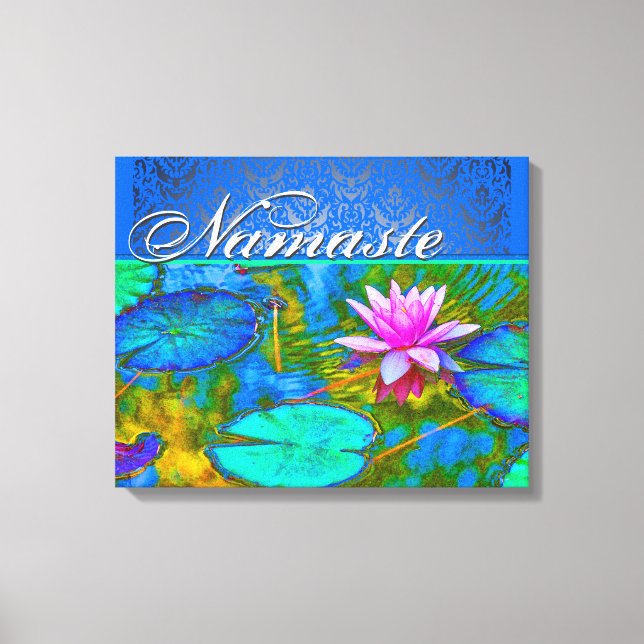 Impressão Em Tela Zen Lotus Yoga é Elegante Damask (Frente)