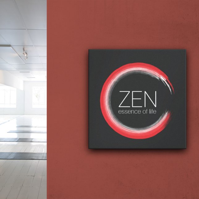Impressão Em Tela Zen Vermelho (Red Zen)