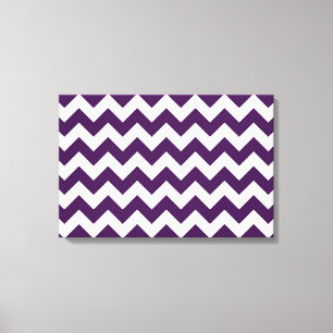 Impressão Em Tela Zigzag roxo e branco