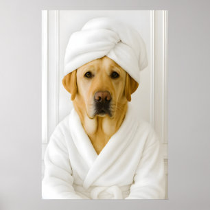 Impressão engraçada de Labrador no banheiro, Labra