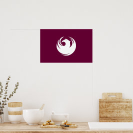 Impressão enquadrada com a bandeira de Phoenix, Ar