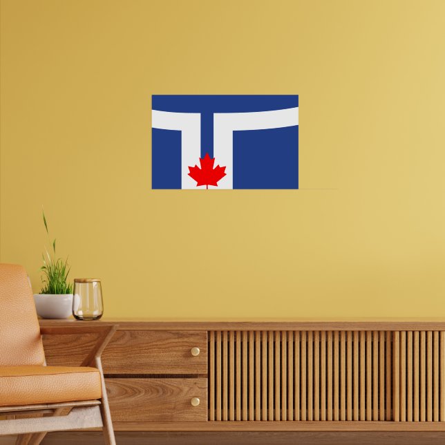 Impressão enquadrada com a bandeira de Toronto, On (Sala de Estar 2)
