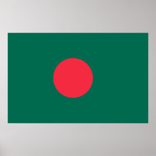 Impressão enquadrado com a bandeira de Bangladesh