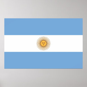 Impressão enquadrado com bandeira da Argentina