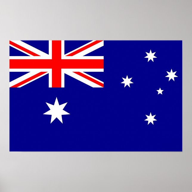 Impressão enquadrado com bandeira da Austrália (Frente)