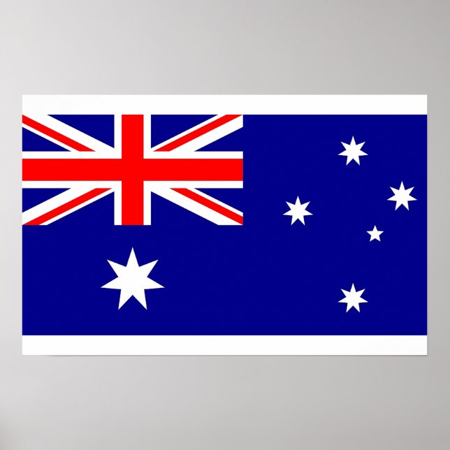 Impressão enquadrado com bandeira da Austrália (Frente)