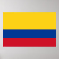 Impressão enquadrado com bandeira da Colômbia