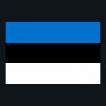 Impressão enquadrado com bandeira da Estônia<br><div class="desc">Celebre o orgulho nacional em estilo eterno com este elegante impressão com a bandeira da Estônia! Concebida para fazer uma declaração ousada e significativa, esta trabalho de arte apresenta o icônico tricolor do azul, do preto e do branco numa impressão limpa e de alta resolução que homenageia a história e...</div>