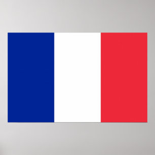 Impressão enquadrado com bandeira da França