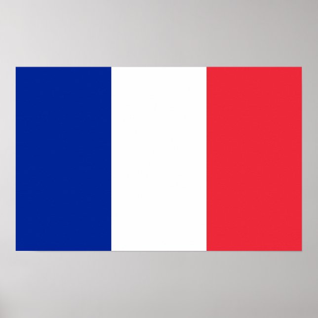 Impressão enquadrado com bandeira da França (Frente)