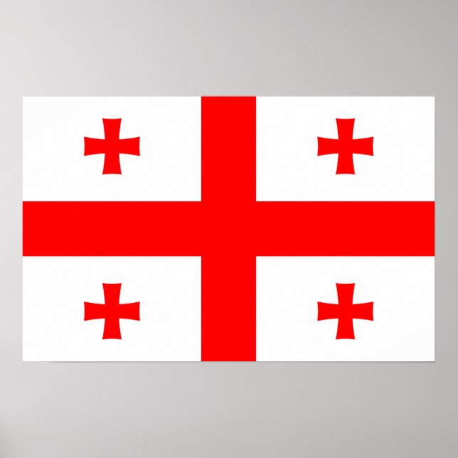 Impressão enquadrado com bandeira da Geórgia (Frente)