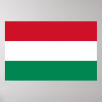 Impressão enquadrado com bandeira da Hungria