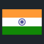 Impressão enquadrado com bandeira da Índia<br><div class="desc">Melhore a decoração da sua casa com o nosso impressão impressionante com a bandeira da Índia! Esta impressão maravilhosamente projetada é perfeita para qualquer um que queira celebrar seu amor pela cultura indiana. As cores vibrantes da bandeira indiana são mostradas de forma destacada, fazer-a como uma adição única e significativa...</div>