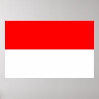 Impressão enquadrado com bandeira da Indonésia